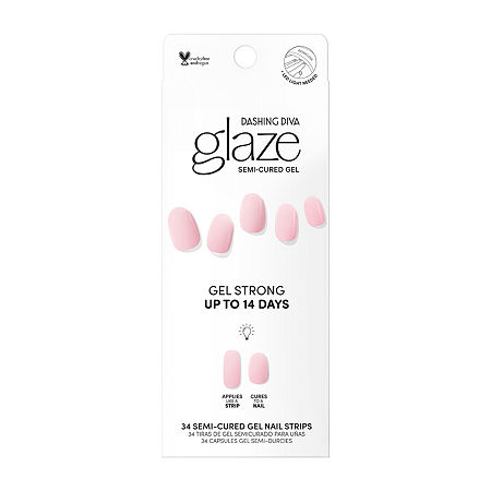 Dashing Diva Glaze Nail Strips Nail Appliques, One Size, Pink -  97209850018