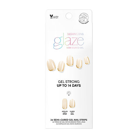 Dashing Diva Glaze Art Nail Strips Nail Appliques, One Size, Yellow -  97209970018