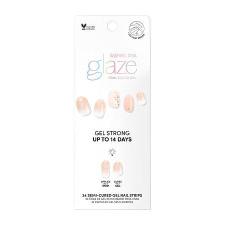 Dashing Diva Glaze Art Nail Strips Nail Appliques, One Size, Pink -  97209980018