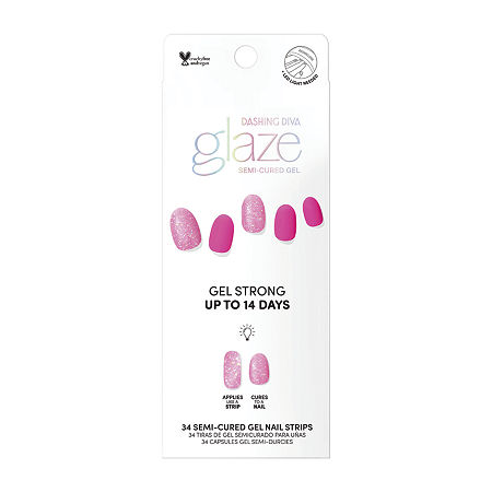 Dashing Diva Glaze Art Nail Strips Nail Appliques, One Size, Purple