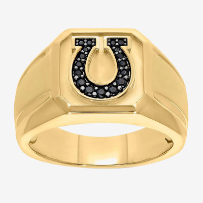 Mens / CT. T.W. Mined Black Diamond 14K Gold Over Silver Fashion Ring