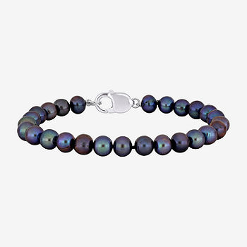 Blue Dyed Freshwater Cultured Freshwater Pearl Stretch Bracelet Blue Dyed Freshwater Cultured Freshwater Pearl Stretch Bracelet