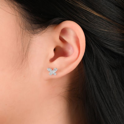 Womens Cubic Zirconia Sterling Silver Ball 3 Pair Earring Set