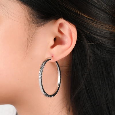 Sterling Silver 45mm Hoop Earrings