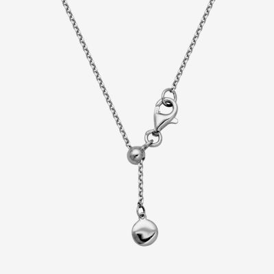 Womens 1/4 CT. T.W. Cubic Zirconia 18K White Gold Over Silver Round Pendant Necklace
