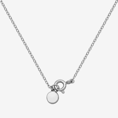 Womens 1/ CT. T.W. Cubic Zirconia Sterling Silver Round Pendant Necklaces