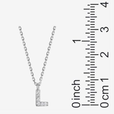 Womens Diamond Accent Cubic Zirconia Sterling Silver Round Pendant Necklace