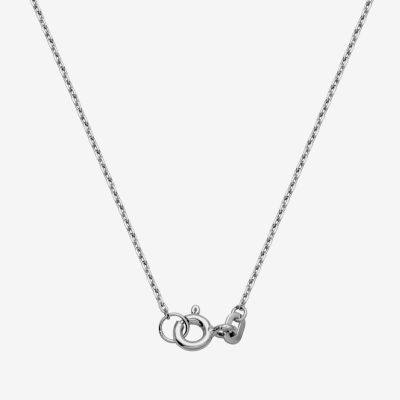 Womens 1/ CT. T.W. Cubic Zirconia Sterling Silver Round Pendant Necklaces