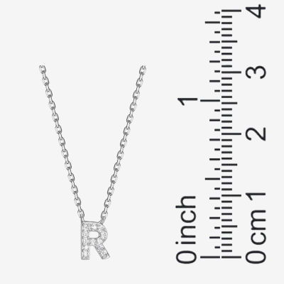 Womens Diamond Accent Cubic Zirconia Sterling Silver Round Pendant Necklaces