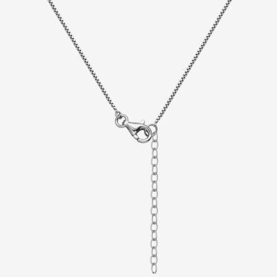 DiamonArt® Womens White Cubic Zirconia Sterling Silver Cross Y Necklace