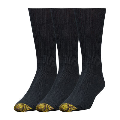 Gold Toe Fluffies 3 Pair Big and Tall Crew Socks Mens