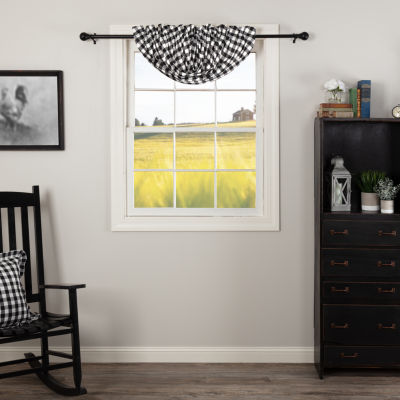 Vhc Brands Annie Check Light-Filtering Rod Pocket Single Balloon Shades