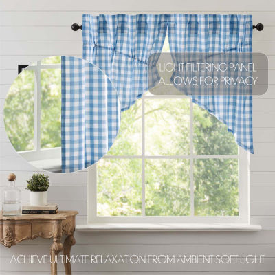 Vhc Brands Annie Check Prairie Rod Pocket Tailored Valance