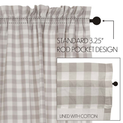 Vhc Brands Annie Check Prairie Rod Pocket Tailored Valance