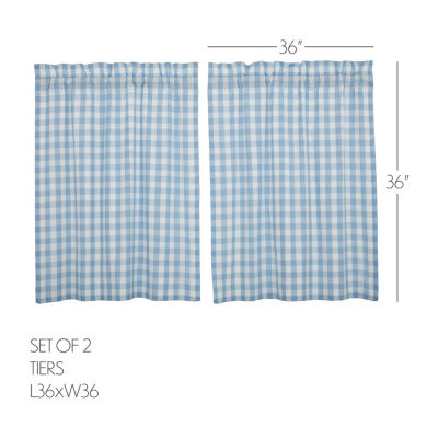 Vhc Brands Annie Check 2-pc. Rod Pocket Window Tier