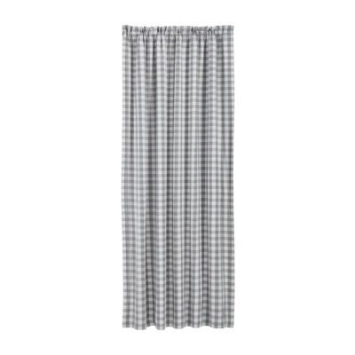 Vhc Brands Annie Check Blackout Rod Pocket Single Curtain Panel