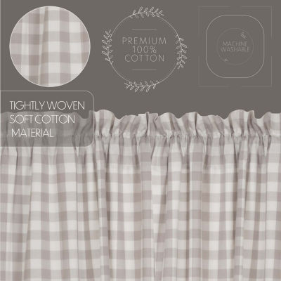 Vhc Brands Annie Check Rod Pocket Blackout Single Curtain Panels