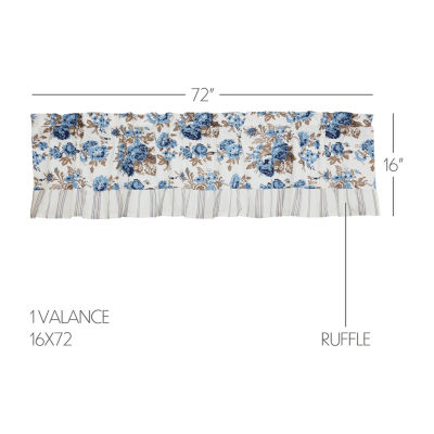 Vhc Brands Annie Floral Rod Pocket Tailored Valance