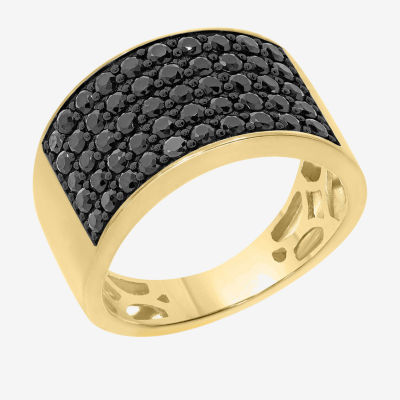 Mens 2 CT. T.W. Natural Black Diamond 14K Gold Over Silver Fashion Ring