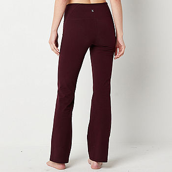 Xersion EverPerform Womens Mid Rise Tall Yoga Pant, Color: Bold Burgundy -  JCPenney