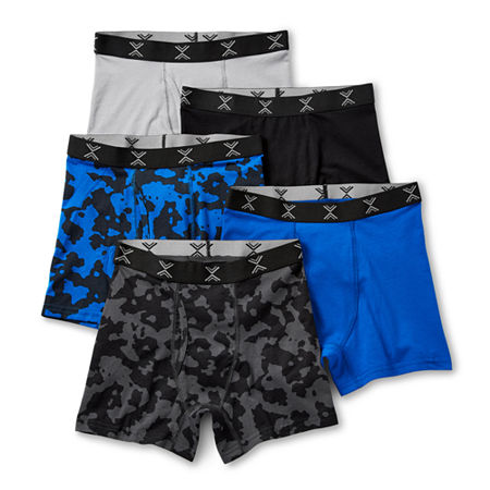 Xersion Boys 5 Pack Boxer Briefs, Small, Blue