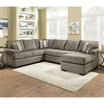 Gabriel 3 Piece Chenille Sectional With