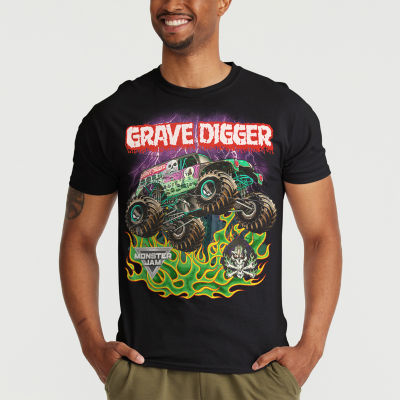 Mens Short Sleeve Monster Jam Grave Digger Graphic T-Shirt, Color ...