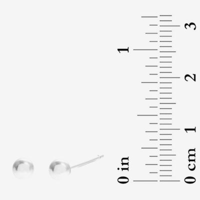 Silver Treasures Womens Cubic Zirconia Sterling Silver Hypoallergenic 4 Pair Earring Set