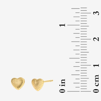 Silver Treasures Womens Cubic Zirconia 14K Gold Over Silver Heart Hypoallergenic 4 Pair Earring Set