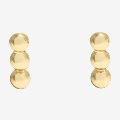 Silver Treasures Womens Cubic Zirconia 14K Gold Over Silver Heart Hypoallergenic 4 Pair Earring Set