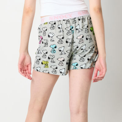 Snoopy Womens Juniors Pajama Shorts