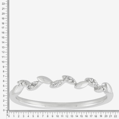 Diamond Accent Natural White Diamond 10K White Gold Band