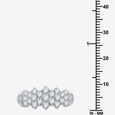 (H-I / I1) Womens 1 CT. T.W. Lab Grown White Diamond 10K Gold Cocktail Ring