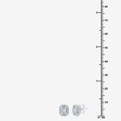 Ever Star (H-I / Si2-I1) 1 CT. T.W. Lab Grown White Diamond 10K White Gold Stud Earrings