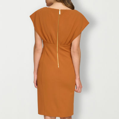 Marc New York Womens Short Sleeve Sheath Dress, Color Almond JCPenney