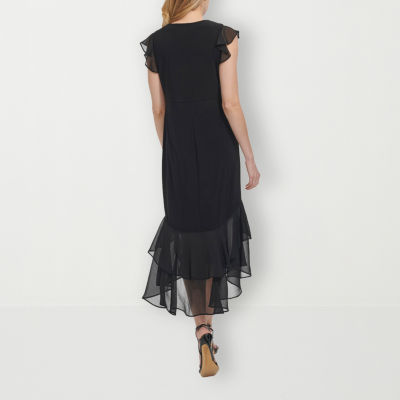 Marc New York Short Sleeve High-Low Fit + Flare Dress