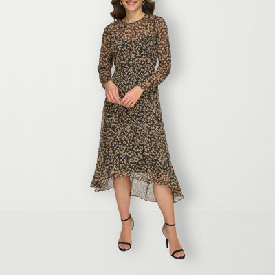 marc-new-york-womens-long-sleeve-leaf-fit-flare-dress-color-black