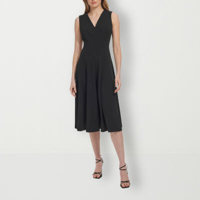 Marc New York Womens Sleeveless Midi Fit + Flare Dress