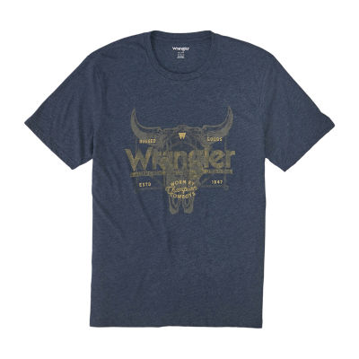 Wrangler Mens Crew Neck Short Sleeve Regular Fit Graphic T-Shirt