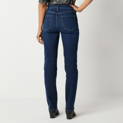 a.n.a Tall Womens High Rise Straight Leg Jean