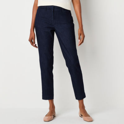 Liz Claiborne Tall Emma Womens Mid Rise Straight Leg Jean, Color ...