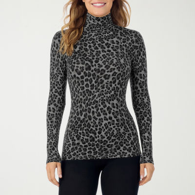 Cuddl Duds Womens Softwear Turtleneck Long Sleeve Thermal Shirt