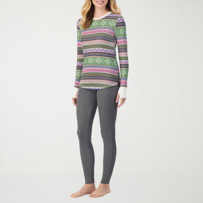 Cuddl Duds Womens Cozy Stretch Crew Neck Long Sleeve Thermal Shirt