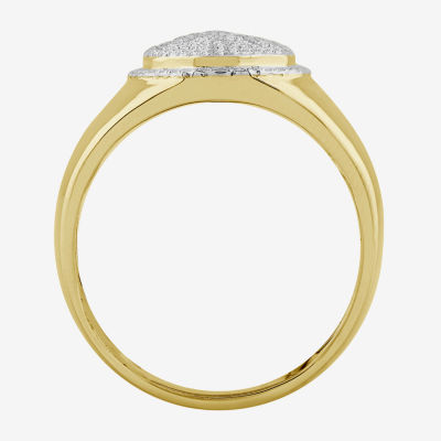 Mens / CT. T.W. Natural White Diamond 10K Gold Fashion Ring