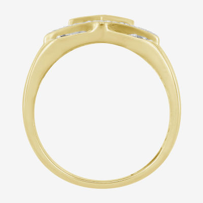 Mens 1 CT. T.W. Natural White Diamond 10K Gold Fashion Ring