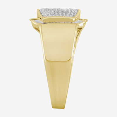 Mens 1/3 CT. T.W. Natural White Diamond 10K Gold Fashion Ring