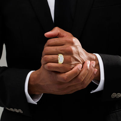 Mens 1/3 CT. T.W. Natural White Diamond 10K Gold Fashion Ring