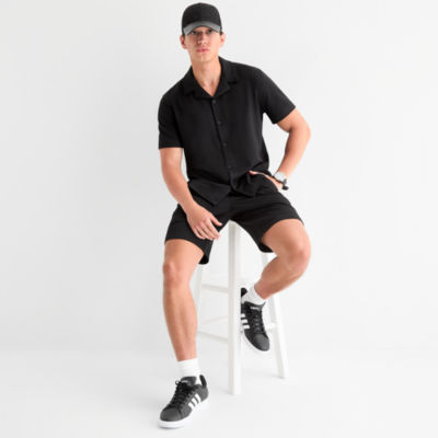 Stylus Mens Short Sleeve Fitted Regular Fit Button-Down Shirt