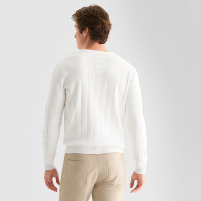 Stylus Mens Crew Neck Long Sleeve Pullover Sweater