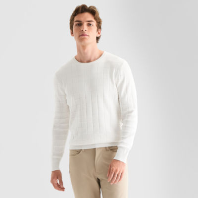 Stylus Mens Crew Neck Long Sleeve Pullover Sweater
